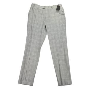 Ted Baker Mens Hallamt Tailored Slim Fit Wool Blend Suit Pants Gray 34R